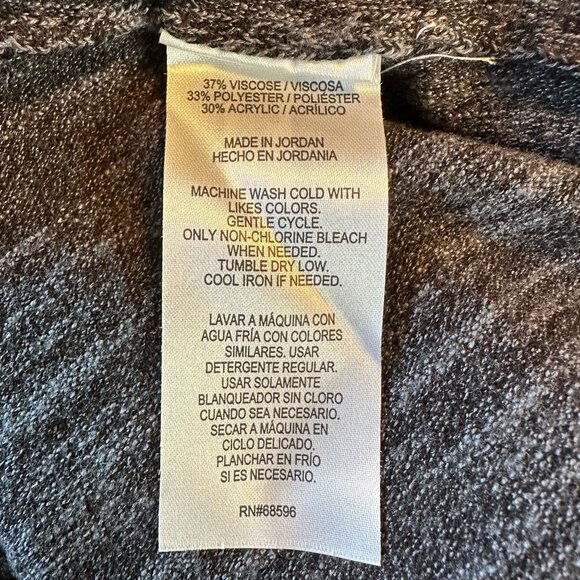 DKNY Jeans Womens Charcoal Knit Dolman Sleeve Sweater M Viscose Blend - Picture 8 of 10